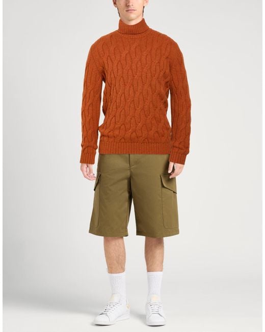Zanone Orange Turtleneck for men