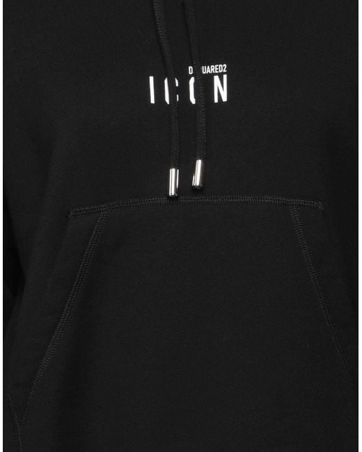 DSquared² Black Sweatshirt Cotton, Elastane