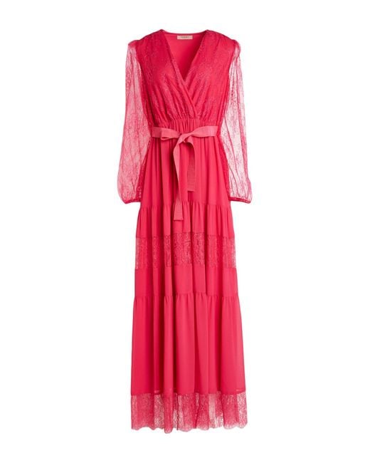 Twinset Pink Maxi-Kleid