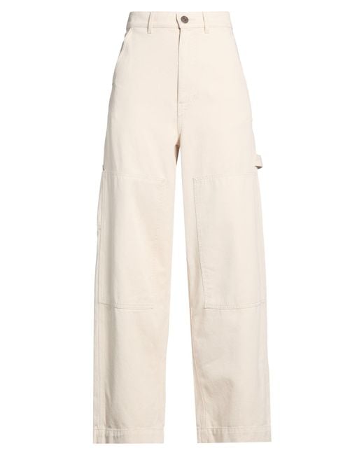 Weekend by Maxmara Natural Cream Pants Cotton