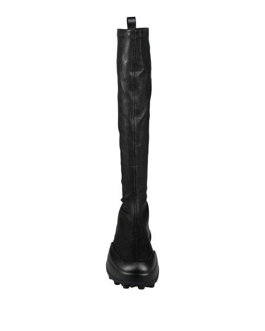 Jil Sander Black Boot Leather