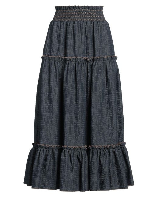 Blumarine Gray Midi Skirt