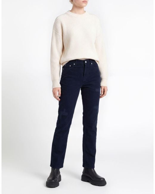 Department 5 Blue Pants Cotton, Elastane