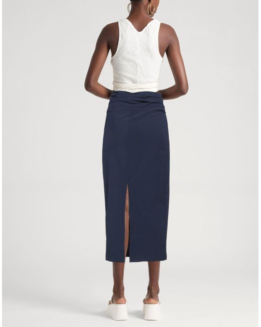 Semicouture Blue Midi-Rock