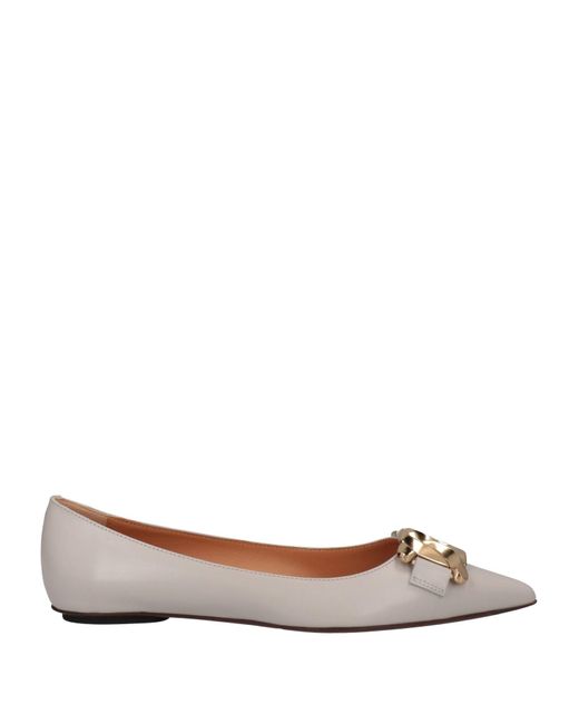 Tod's White Ballet Flats