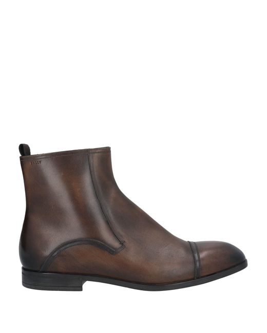 Bally Brown Ankle Boots Calfskin for men