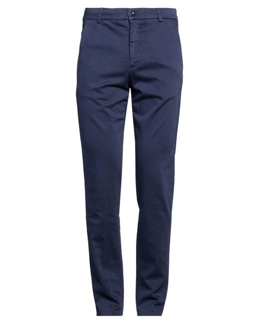 Marco Pescarolo Blue Pants Cotton, Elastane for men