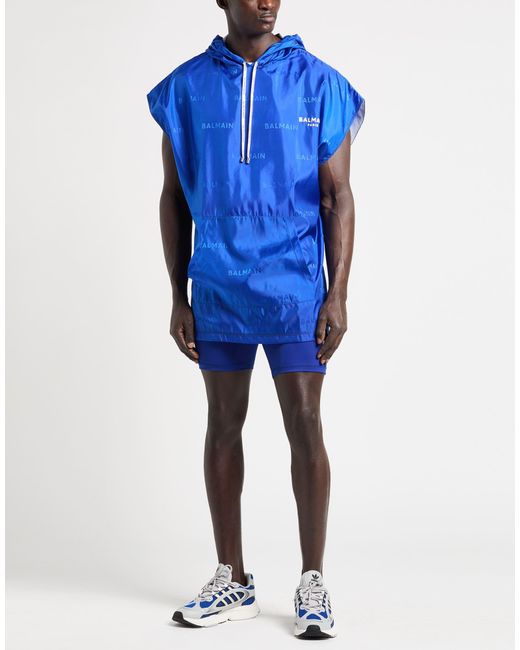 Balmain Blue Overcoat & Trench Coat for men