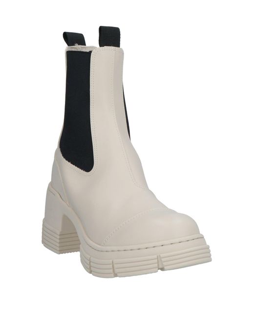 Ganni White Ankle Boots