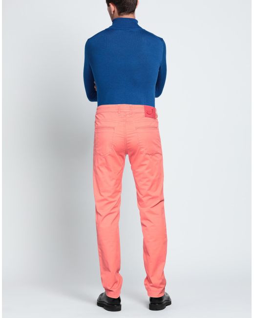 Jacob Coh?n Pink Coral Pants Cotton, Elastane for men