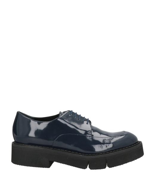 Robert Clergerie Blue Midnight Lace-Up Shoes Leather