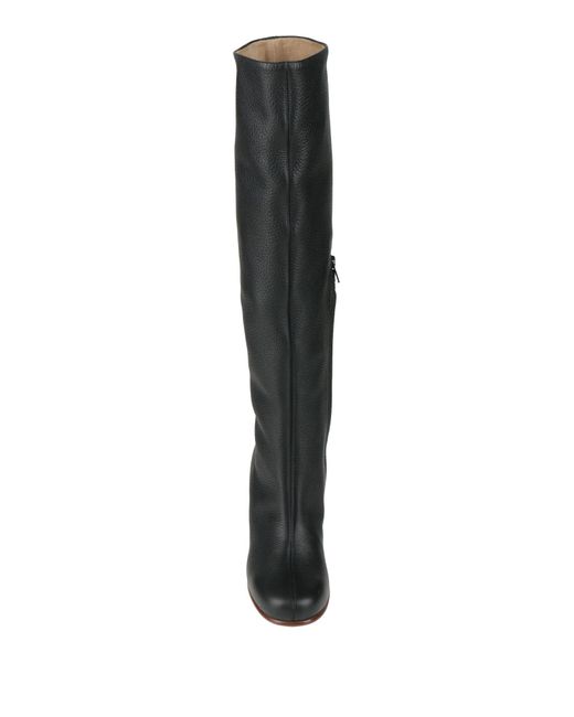 Khaite Black Boot Leather