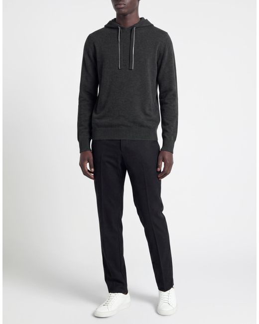 Alpha Studio Gray Charcoal Sweater Wool for men