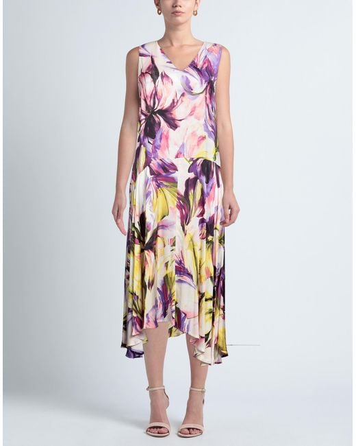 Manila Grace Pink Midi Dress