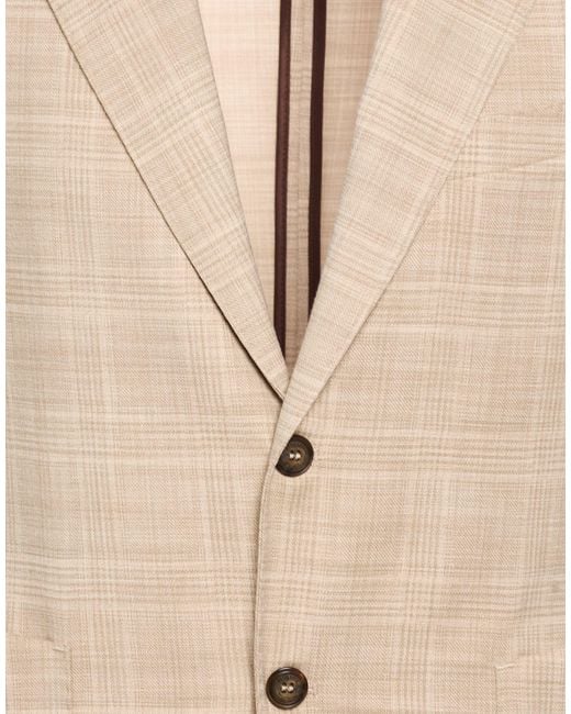 MULISH Natural Suit Polyester, Viscose, Elastane for men