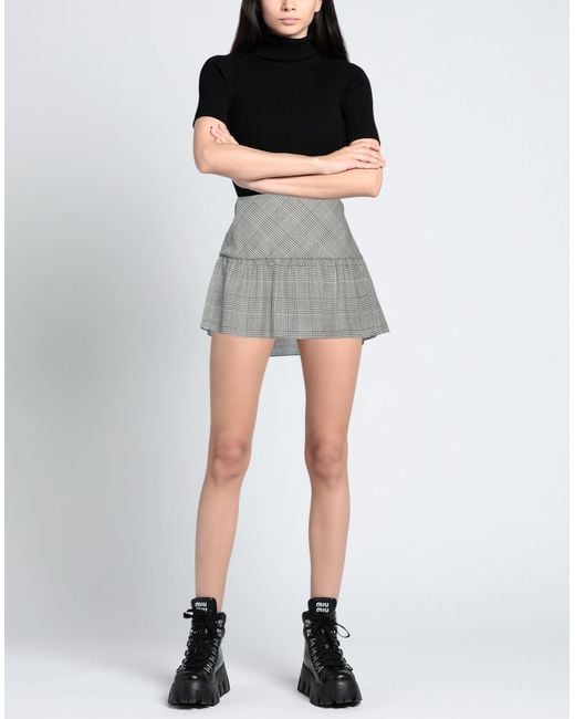Alessandra Rich Gray Mini Skirt
