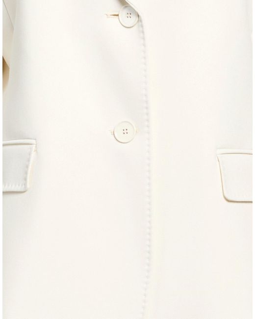 Weekend by Maxmara White Blazer Polyester, Viscose, Elastane