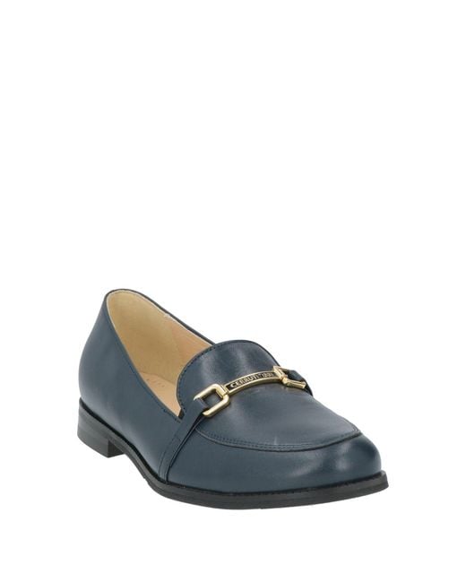 Cerruti 1881 Blue Slate Loafers Goat Skin