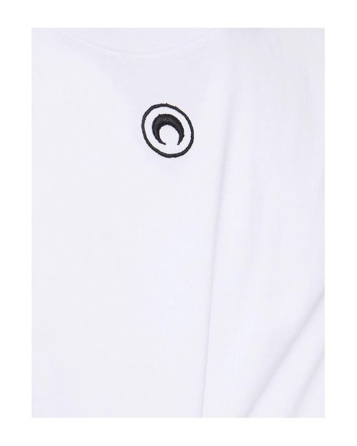 T-shirt en coton à logo Crescent Moon MARINE SERRE pour homme en coloris White
