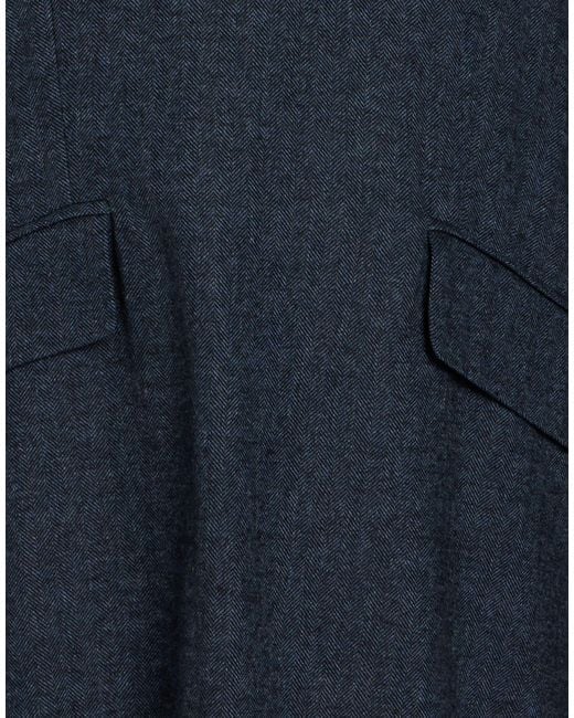 8pm Blue Mini Dress Polyester, Viscose, Wool