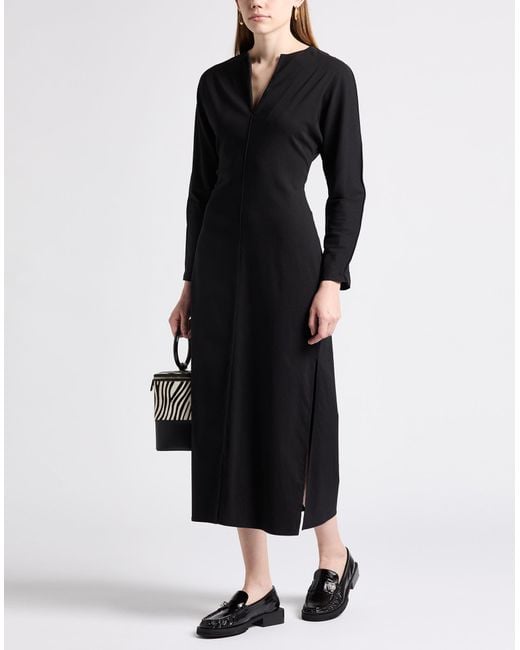 Alpha Studio Black Maxi Dress Viscose, Polyamide, Elastane