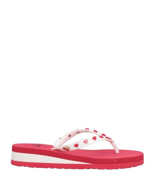 Love Moschino Pink Toe Post Sandals