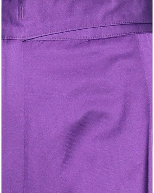 Pinko Purple Pants Cotton, Polyester