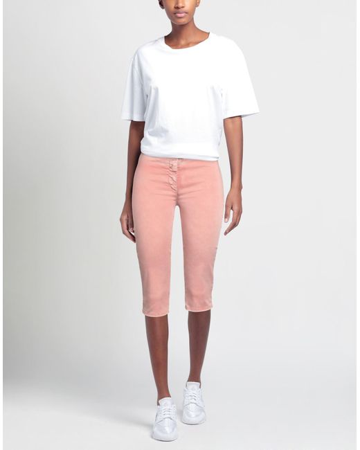 CYCLE Pink Pastel Shorts & Bermuda Shorts Cotton, Elastane
