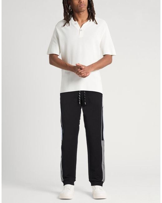 Bikkembergs Black Pants Cotton, Elastane for men