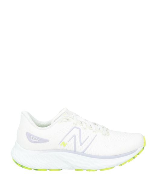 New Balance White Sneakers Textile Fibers