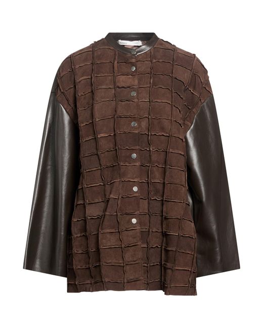 Niccolò Pasqualetti Brown Jacket Lambskin