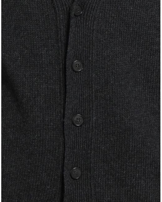 Palm Angels Black Charcoal Cardigan Merino Wool, Viscose, Polyamide, Cashmere, Wool for men