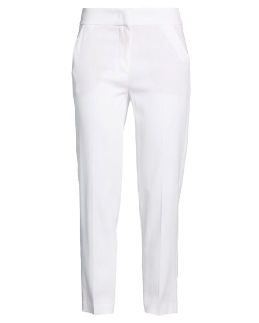 Carla G White Pants Acetate, Viscose, Elastane