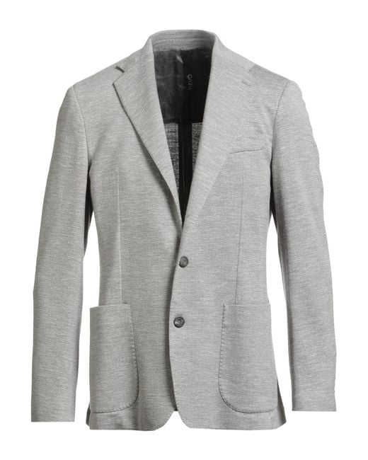 Hevò Gray Blazer Virgin Wool, Silk, Linen for men
