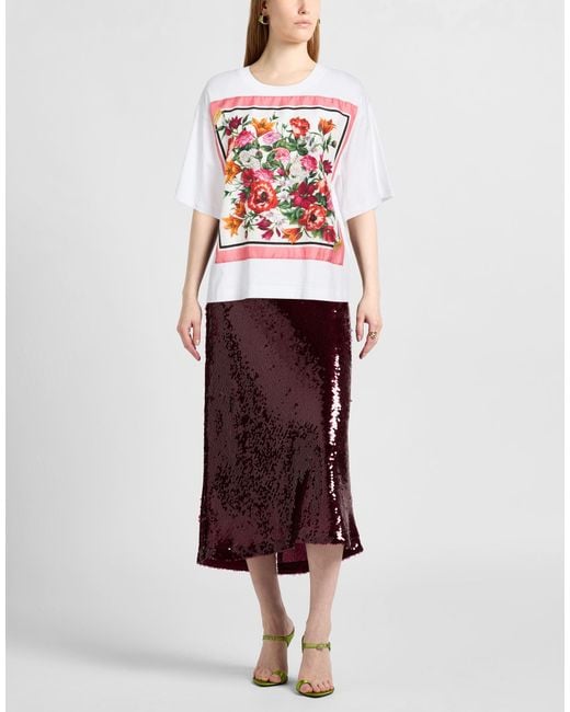Dolce & Gabbana White T-Shirt Cotton, Silk