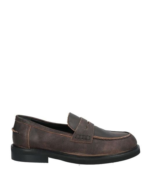 POESIE VENEZIANE Gray Loafers Leather