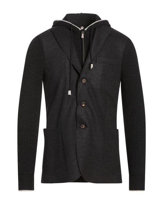 Eleventy Black Blazer Wool, Polyester for men