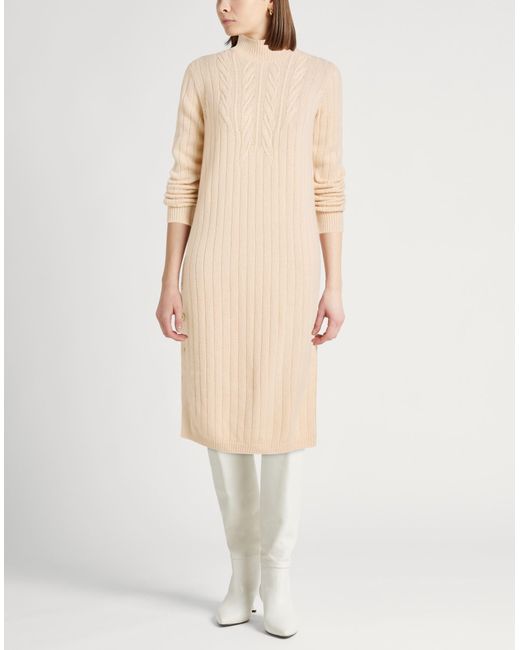 Agnona Natural Midi-Kleid