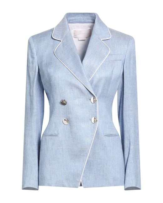 Genny Blue Blazer Viscose, Linen, Elastane