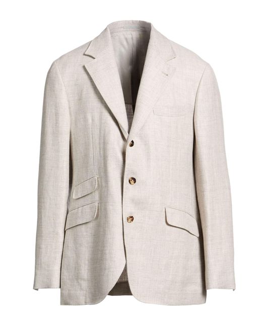 Brunello Cucinelli Natural Blazers for men