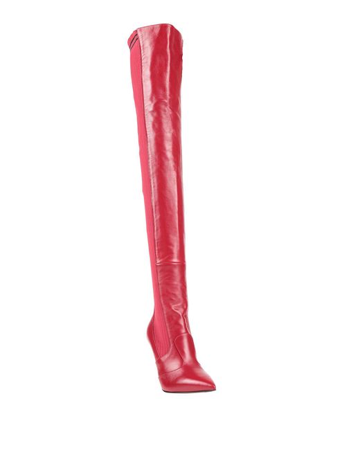 Fendi Rockoko 100mm Thigh high Boots in Red Lyst