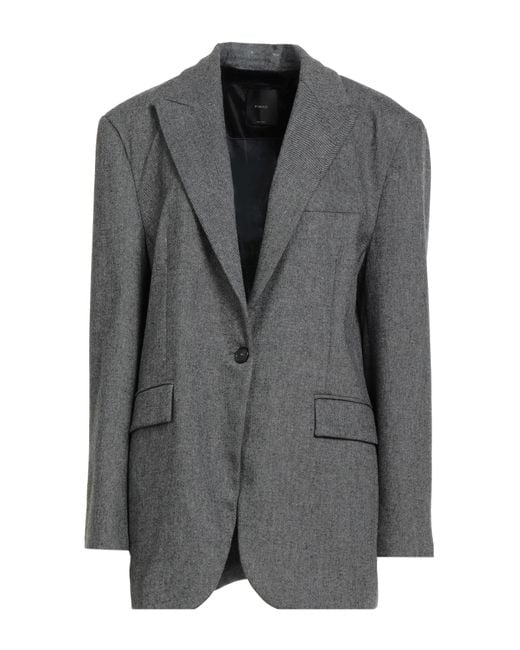 Pinko Gray Blazer Polyester, Viscose, Wool, Elastane