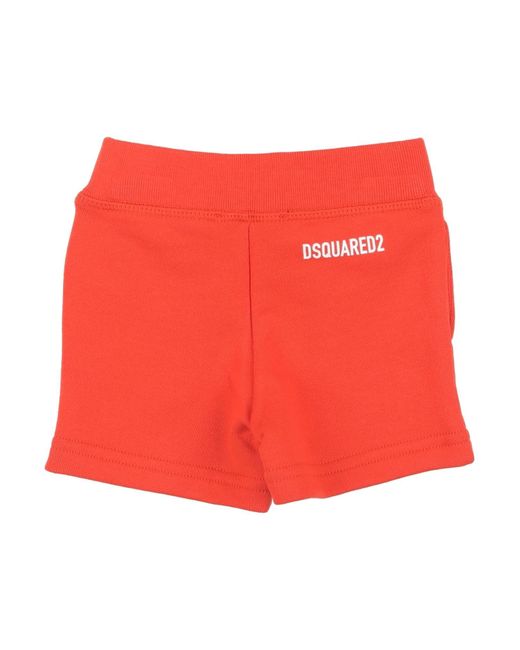 DSquared² Red Shorts & Bermuda Shorts Cotton, Elastane