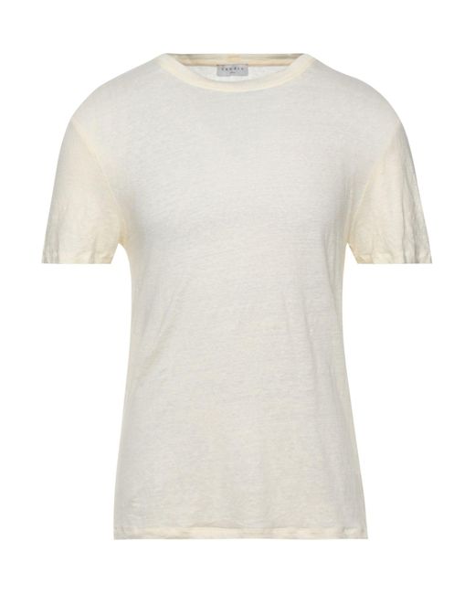 Sandro Linen T-shirt in Light Yellow 
