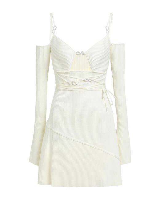 Mach & Mach White Mini Dress