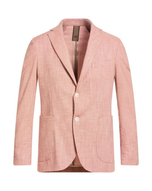MULISH Pink Blazer Polyester, Elastane for men