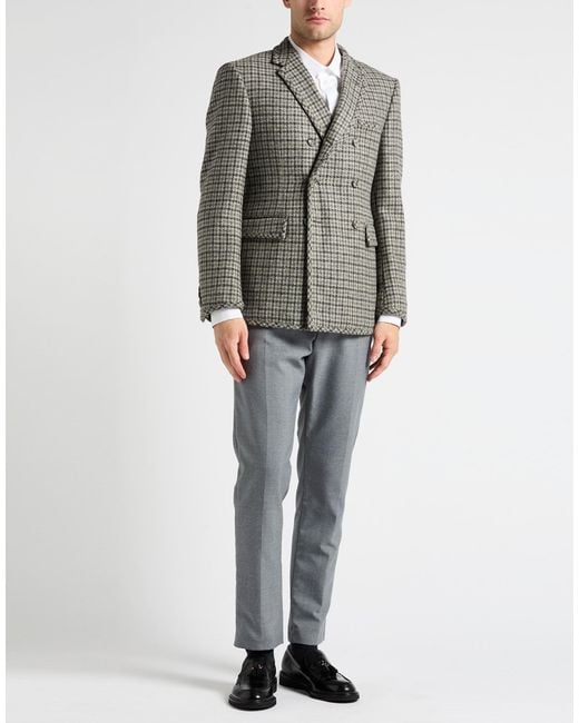 Thom Browne Gray Blazer Wool for men