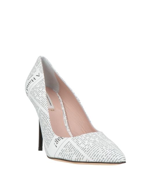 John Galliano White Pumps Leather