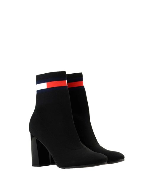 tommy hilfiger black ankle boots