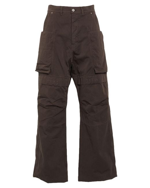 Rick Owens Gray Dark Pants Cotton for men
